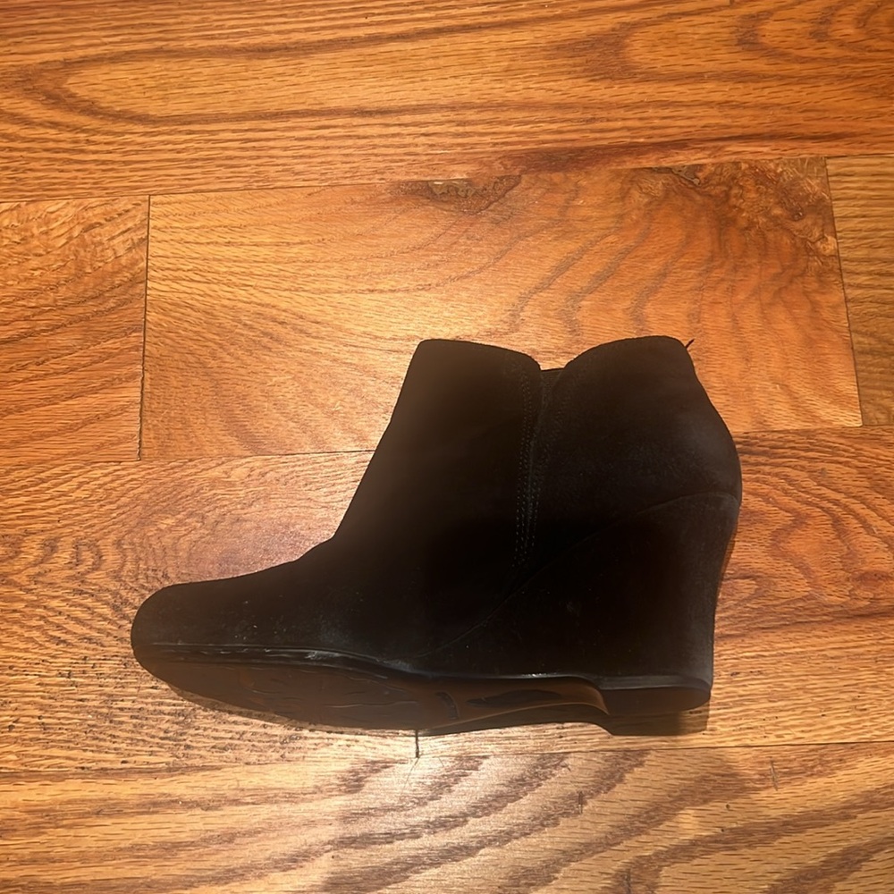 Bjorn Black Ankle Boots Wedge Heel